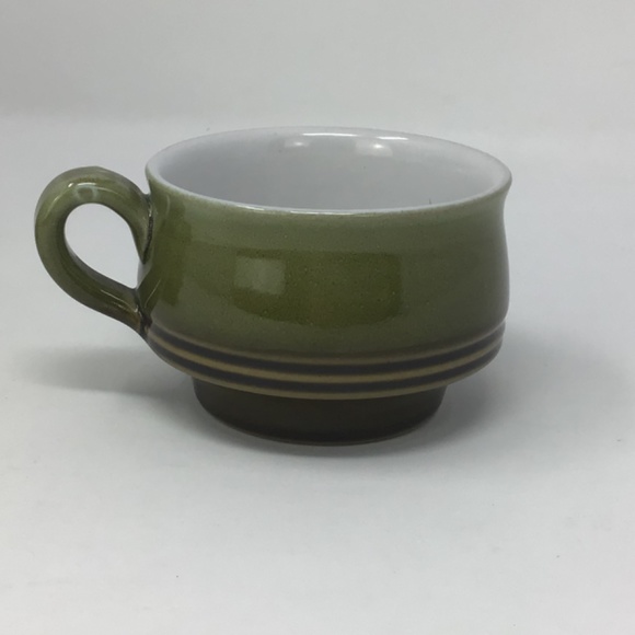 Denby Painter’s Pallet Green (retired) Stoneware coffee/tea mugs x5 - Picture 2 of 9